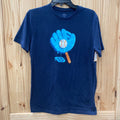 BOYS UNDER ARMOUR BLUE SHIRT W/BASEBALL/GLOVE YXL 14