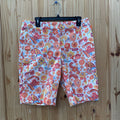 WOMENS TALBOTS WHITE FLORAL BERMUDA SHORTS 8
