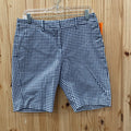 WOMENS NAUTICA NAVY BLUE/WHITE CHECKERED BERMUDA SHORTS 8