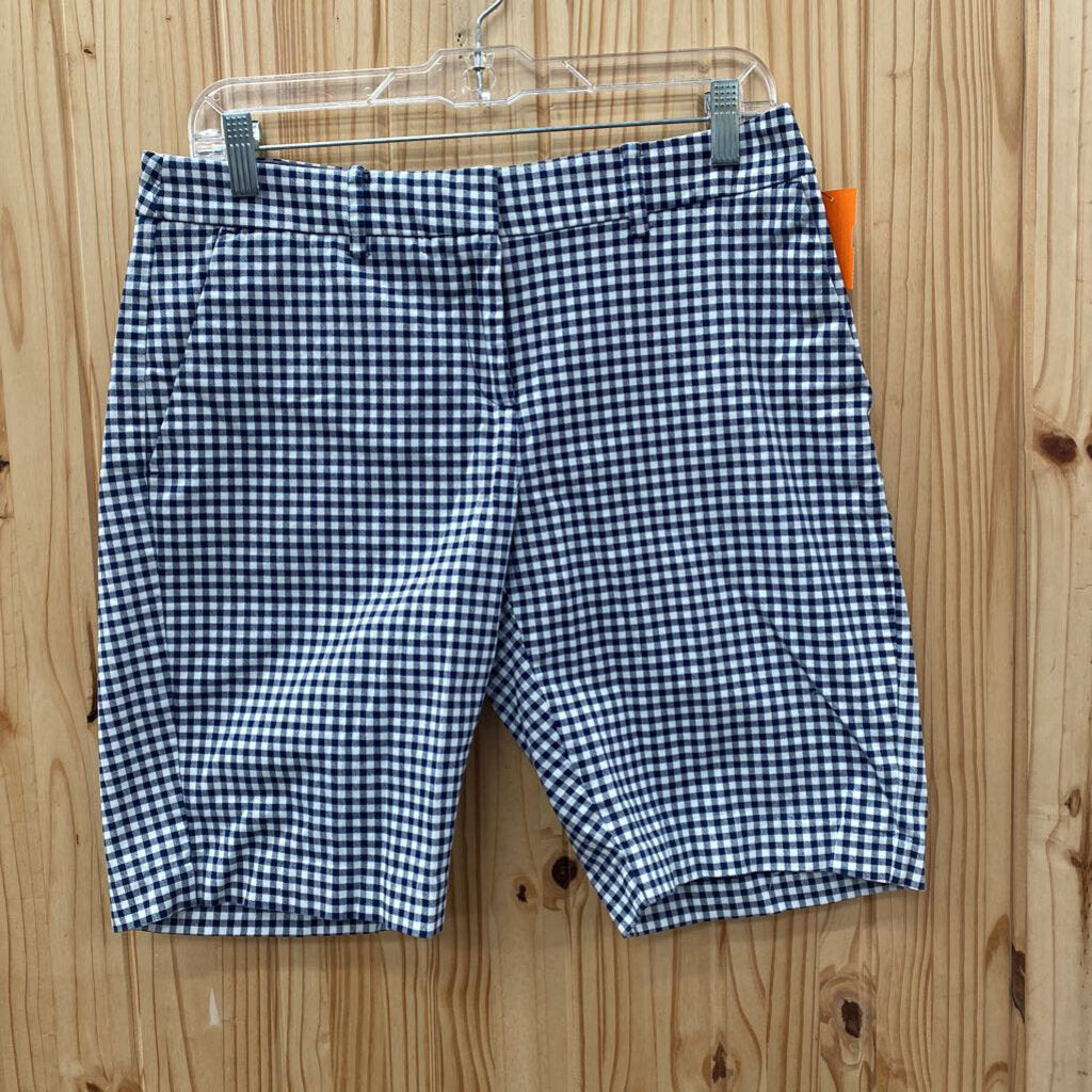 WOMENS NAUTICA NAVY BLUE/WHITE CHECKERED BERMUDA SHORTS 8