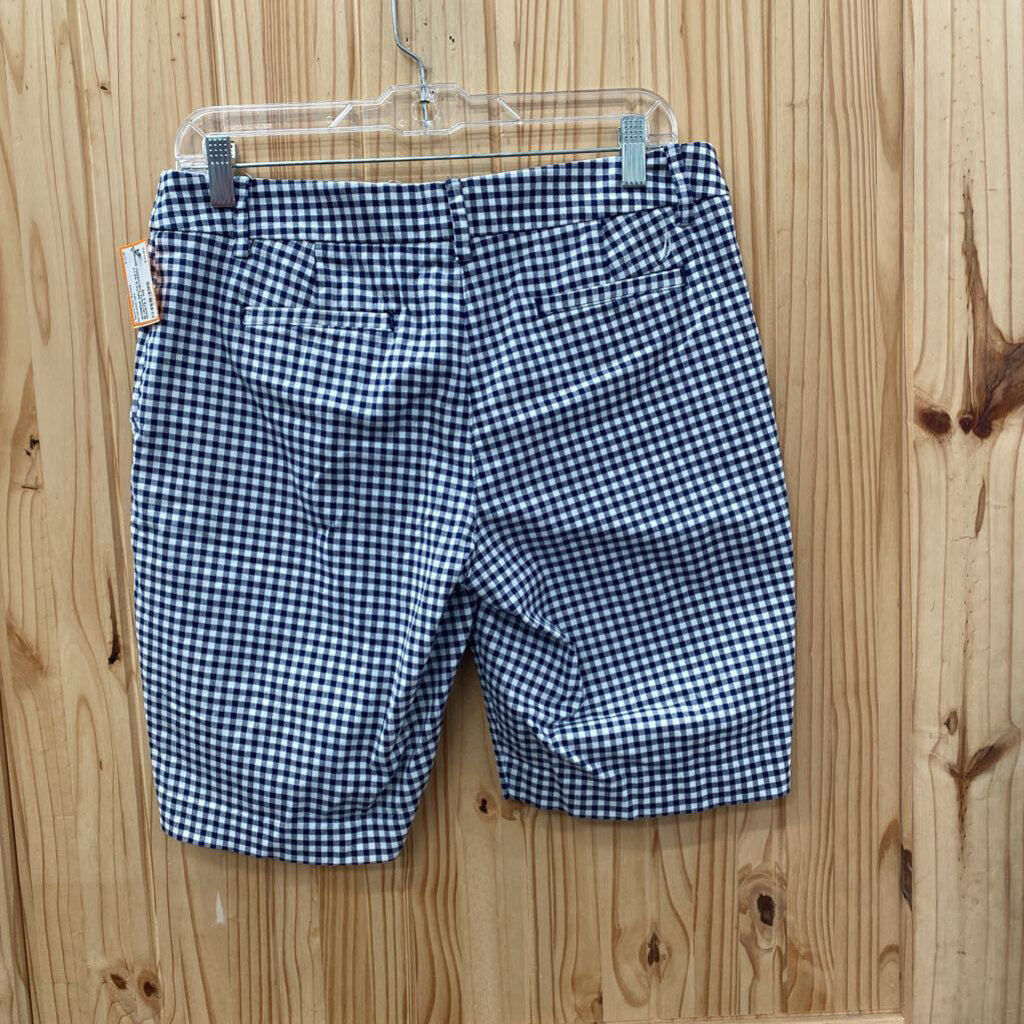 WOMENS NAUTICA NAVY BLUE/WHITE CHECKERED BERMUDA SHORTS 8