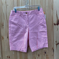 WOMENS TALBOTS PINK/WHITE STRIPE BERMUDA SHORTS 8 NWT