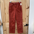 WOMENS CHICOS HIGH RISE STRAIGHT LEG RED RUST JEANS 8 TALL