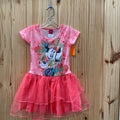 GIRLS MINNIE MOUSE CORAL DRESS XS 4/5