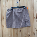 WOMENS MOTEL BROWN/WHITE CHECKERED SKIRT L NWT