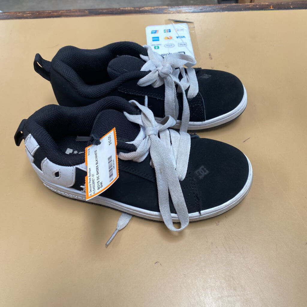 BOYS DC SHOES BLK/WHITE