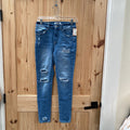 WOMENS WAX JEANS LT DENIM DIST. 3