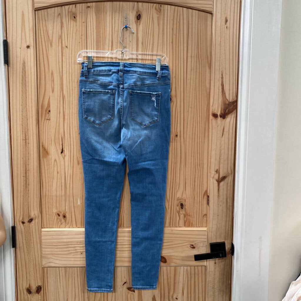WOMENS WAX JEANS LT DENIM DIST. 3