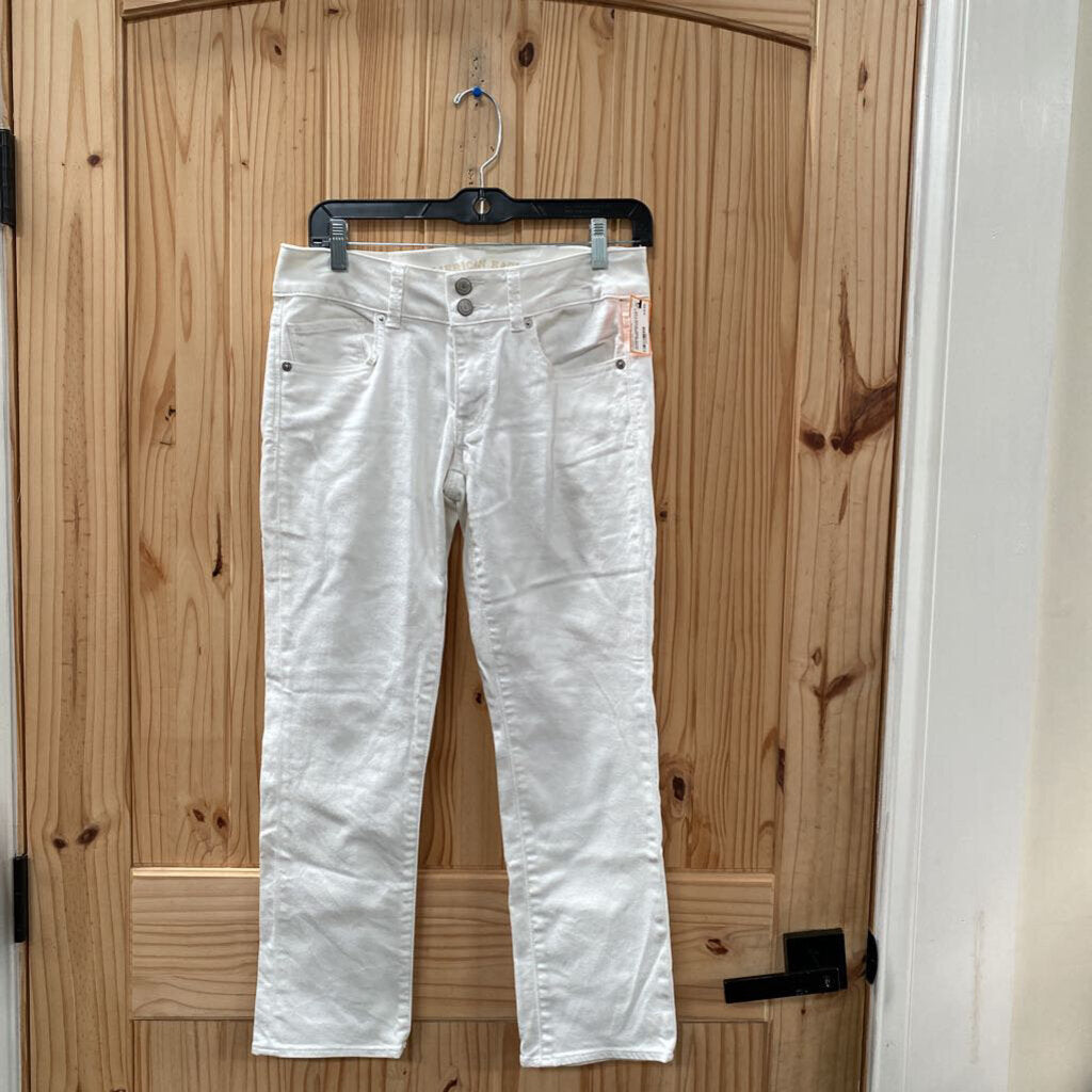 WOMENS AMERICAN EAGLE WHITE DENIM JEANS 6