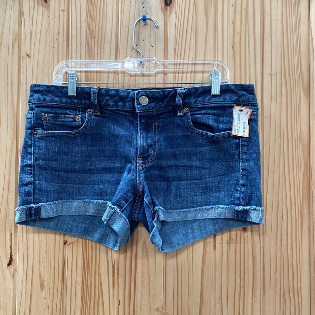 WOMENS AMERICAN EAGLE DENIM JEAN SHORTS 12