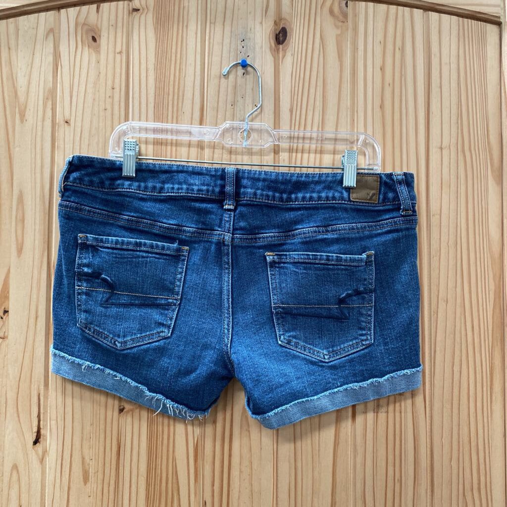WOMENS AMERICAN EAGLE DENIM JEAN SHORTS 12