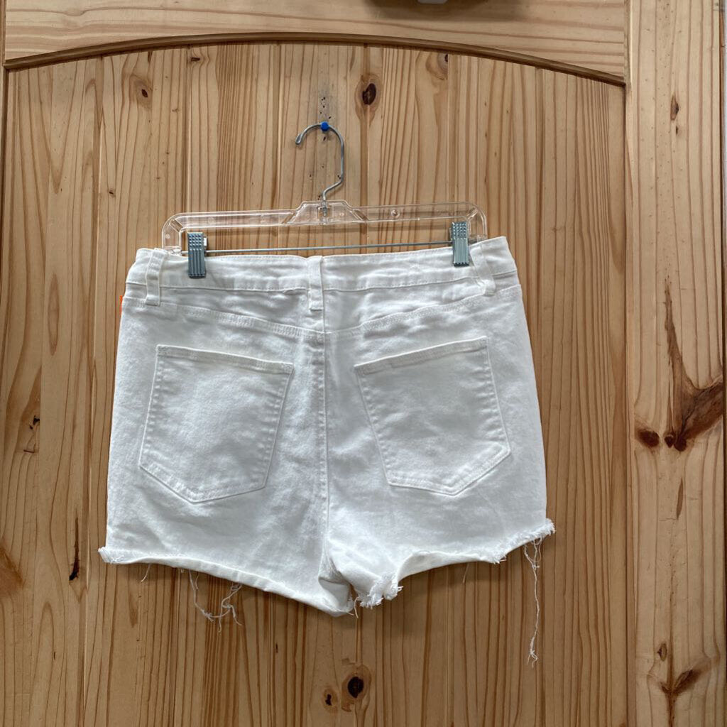 WOMENS RUE 21 WHITE DENIM JEAN SHORTS 16