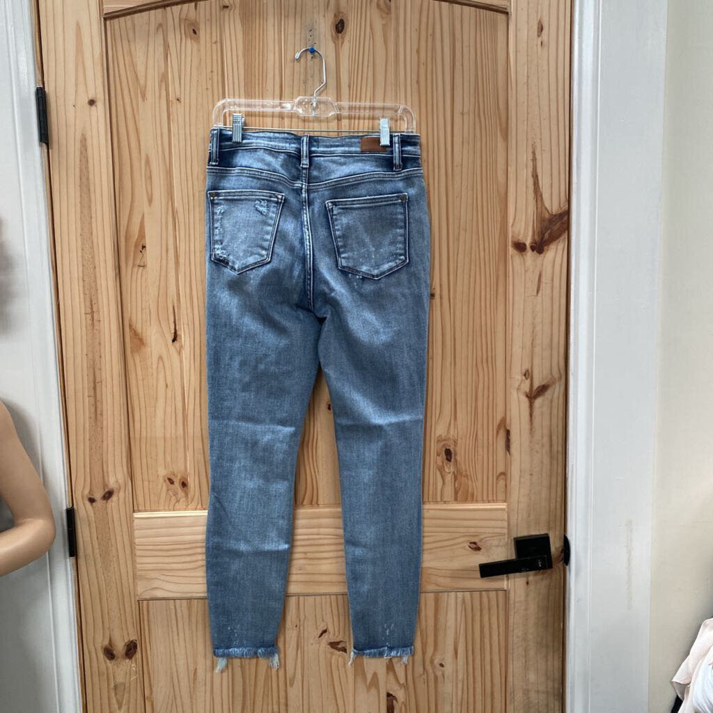 WOMENS JUDY BLUE DENIM DIST. JEANS 9