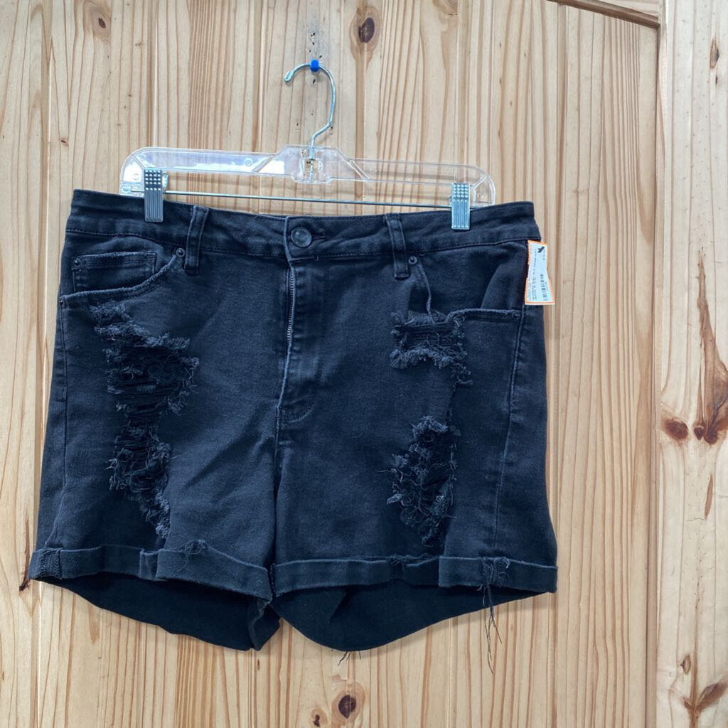 WOMENS RUE+ BLK DENIM DIST. JEANS 16