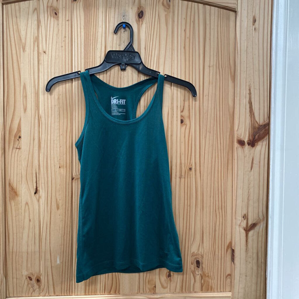 WOMENS NIKE DK GREEN TANK XS