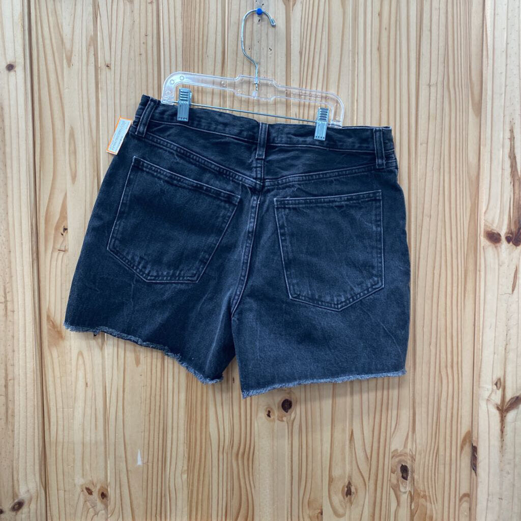 WOMENS ABERCROMBIE & FITCH BLK DENIM JEAN SHORTS 10