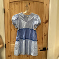 WOMENS ENTRO DRESS LINEN/WHTE STRIPE L