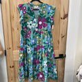 WOMENS ENTRO GREEN FLORAL DRESS L