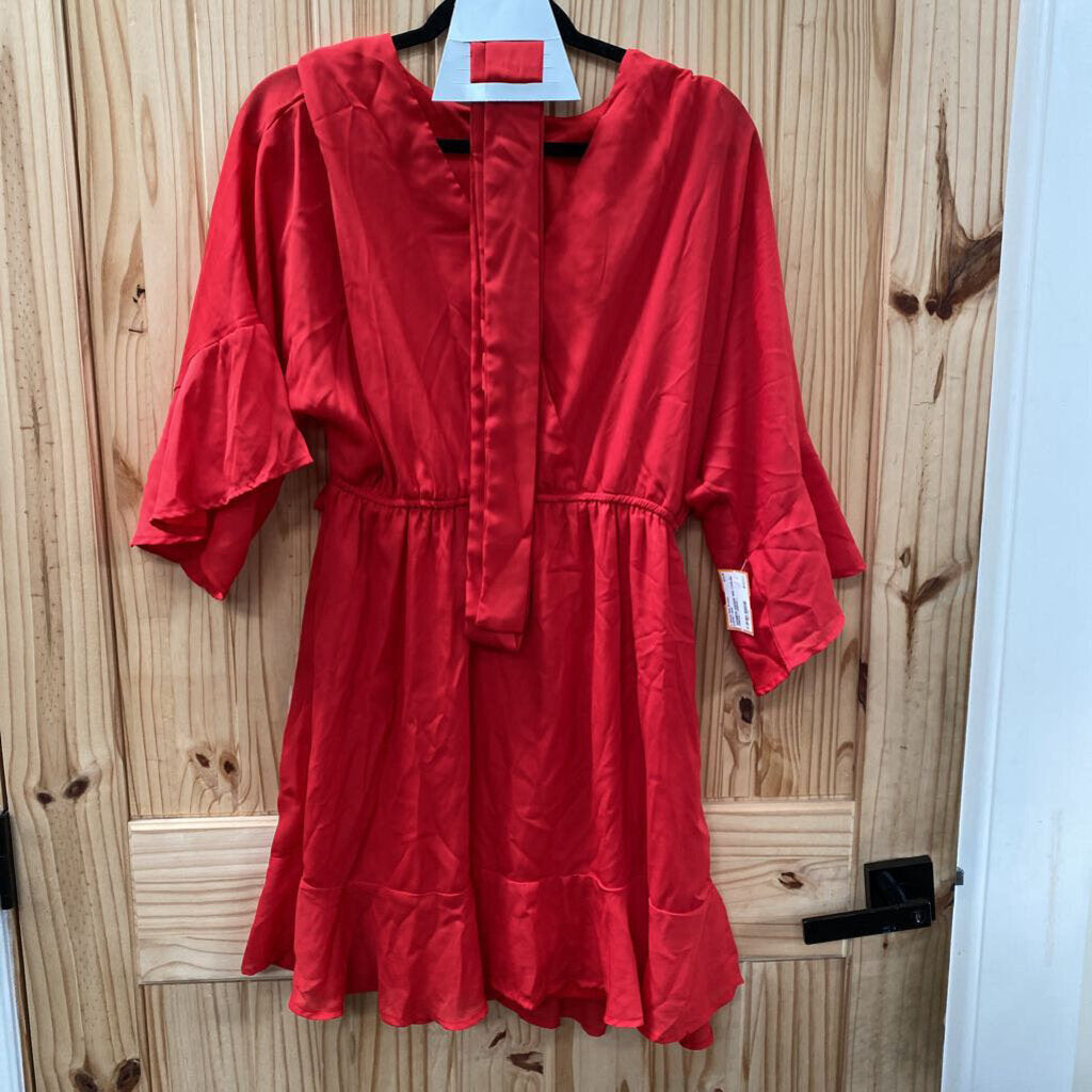 WOMENS ANDREE RED CASUAL DRESS L