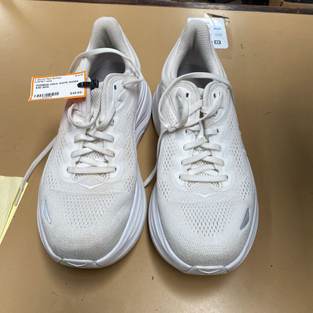 WOMENS HOKA WHITE SHOES 9.5D