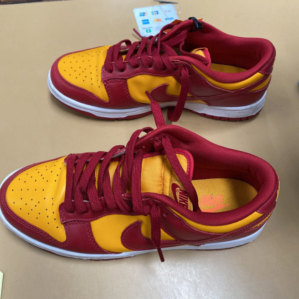 MENS NIKE SHOES GOLDEN YELLOW/RED 8