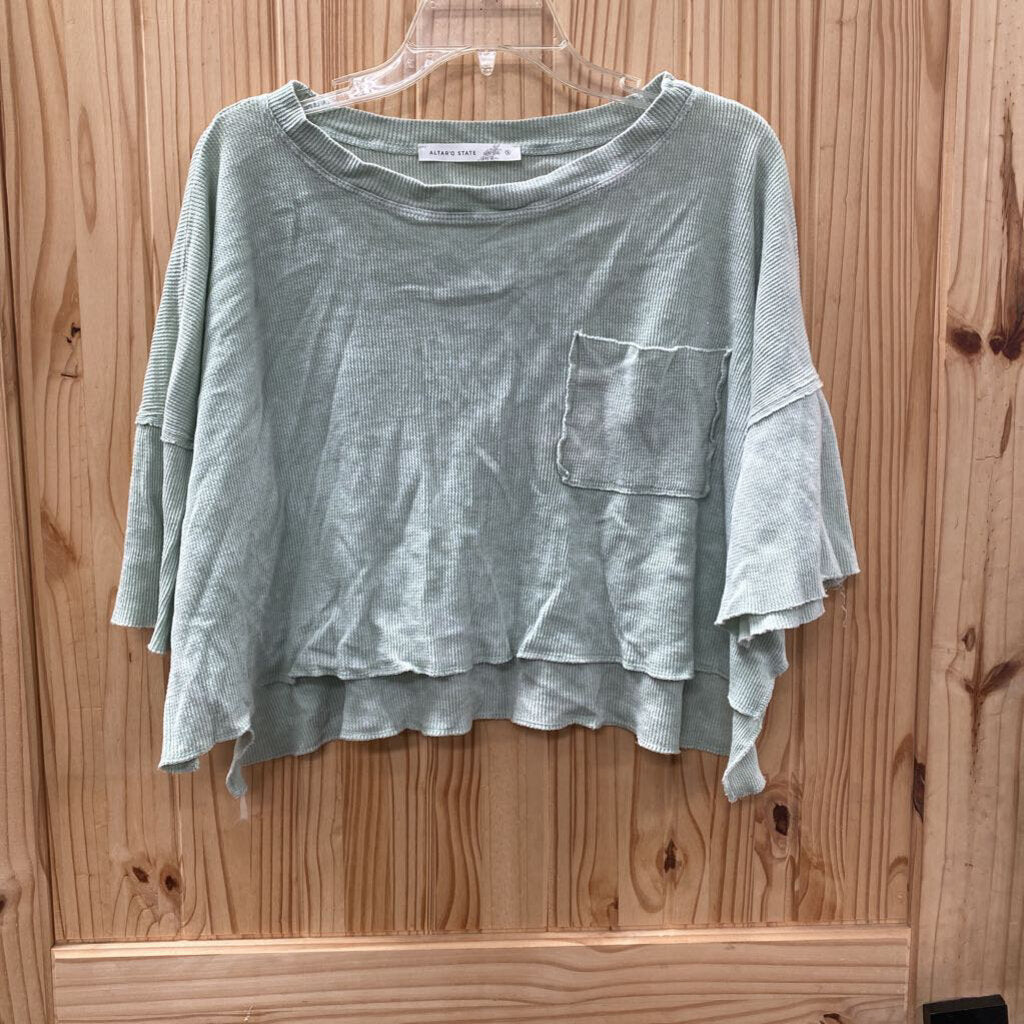WOMENS ALTAR'D STATE CROP TOP GREEN S