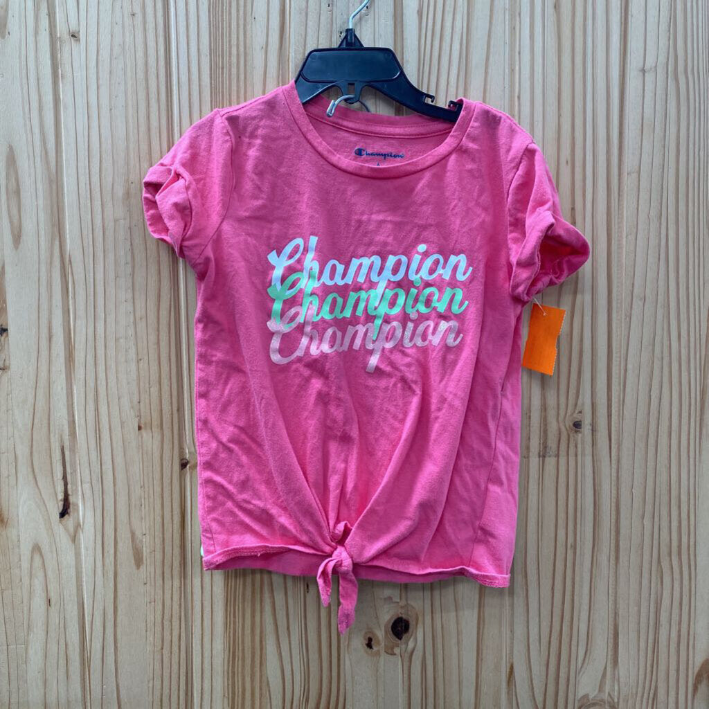 GIRLS CHAMPION 2PC SET PINK/LIME GREEN/WHITE 6