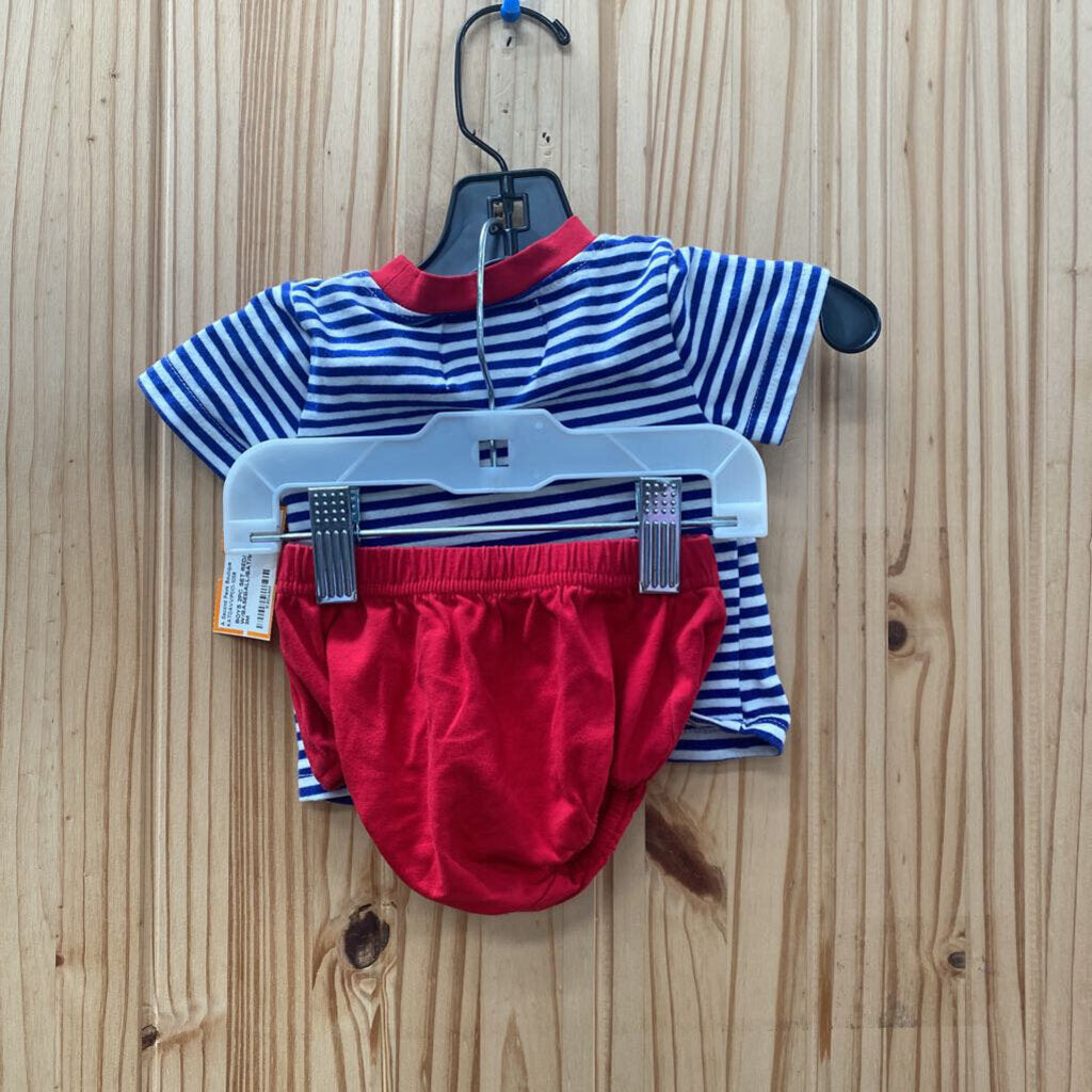 BOYS 2PC SET RED/WHITE/BLUE W/BASEBALL/BAT/MAT 3M