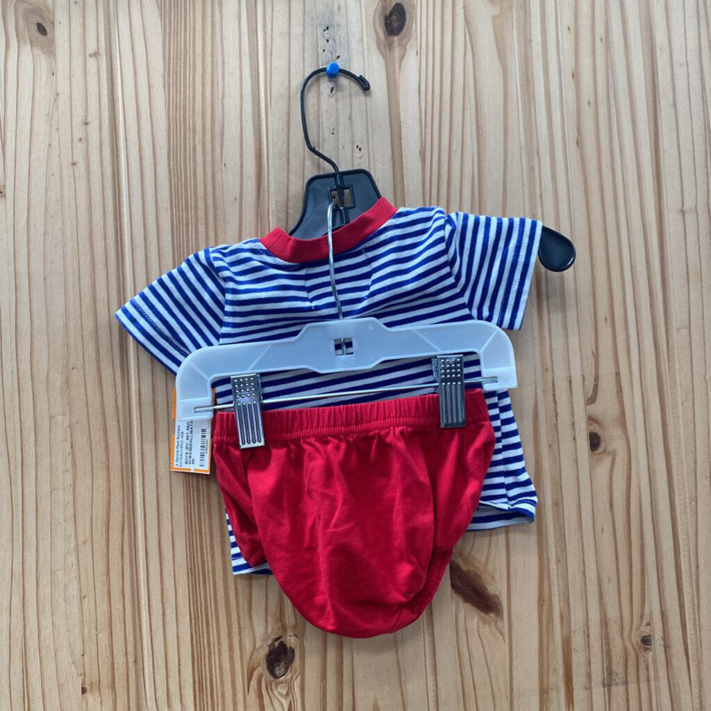 BOYS 2PC SET RED/WHITE/BLUE W/BASEBALL/BAT/MAT 3M