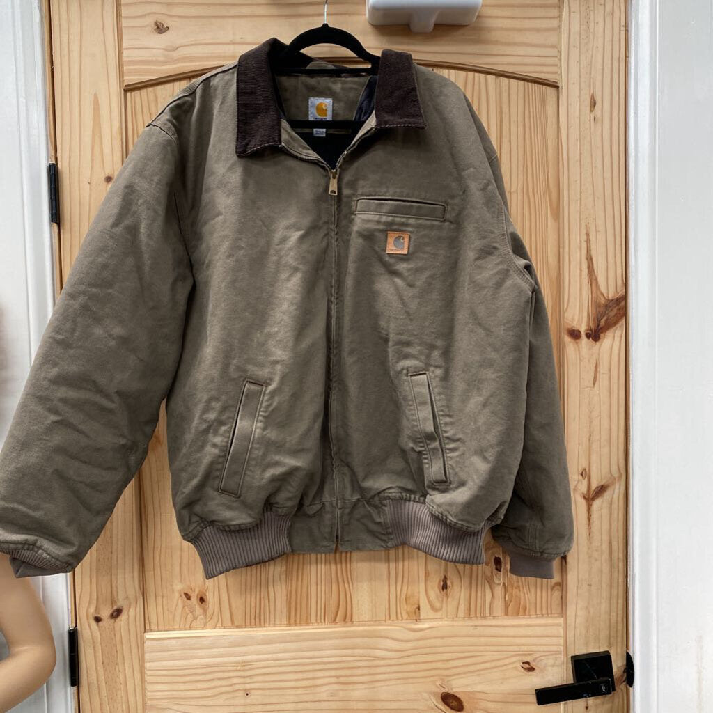 MENS CARHARTT DK OLIVE GREEN JACKET 2XL