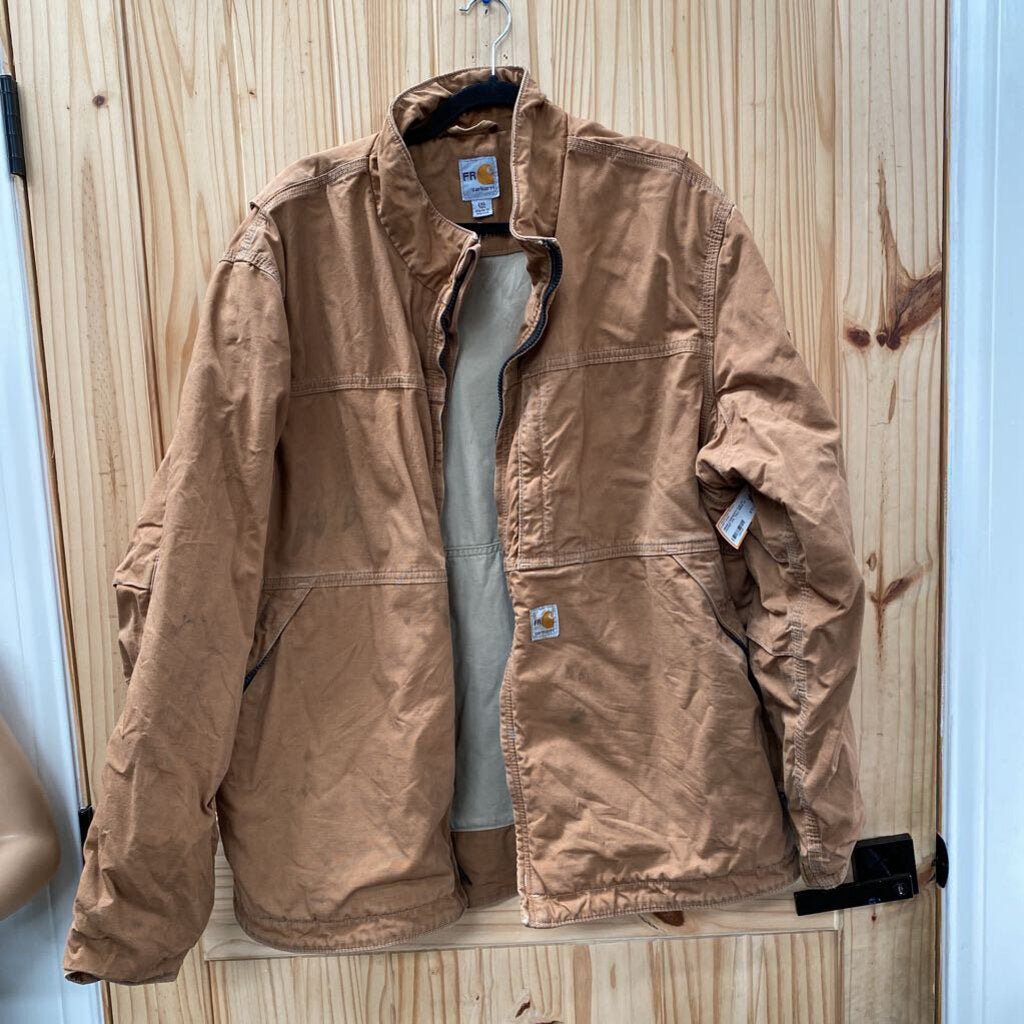 MENS CARHARTT TAN FR JACKET 2XL TALL