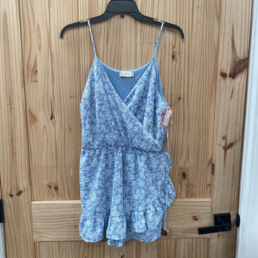WOMENS ALTAR'D STATE SL TEAL FLORAL ROMPER L NWT