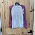 WOMENS LULULEMON FUSHIA/WHITE SHIRT S