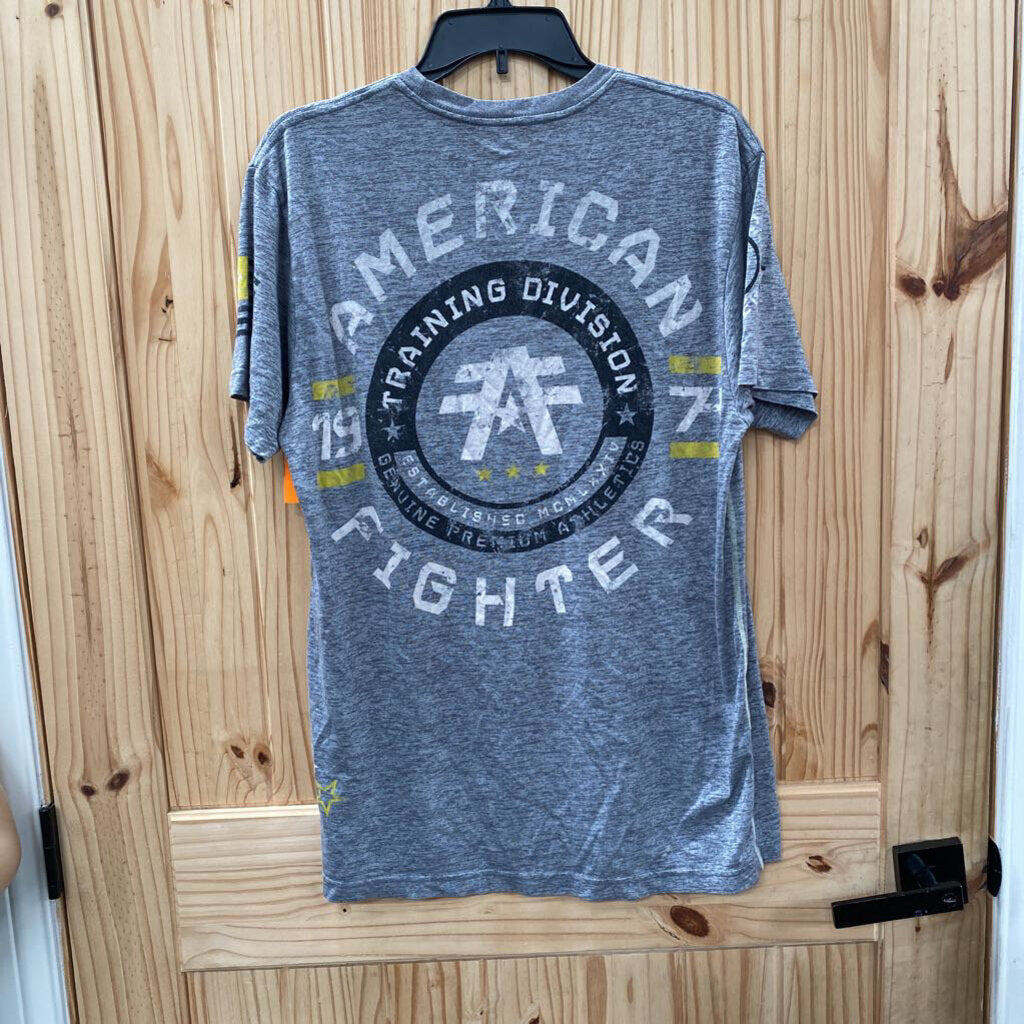 MENS AMERICAN FIGHTER GREY SHIRT XL