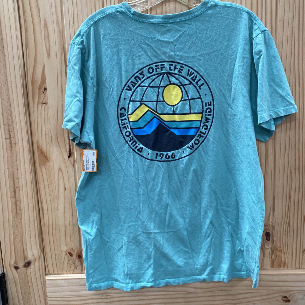 MENS VANS OFF THE WALL GREEN SHIRT L