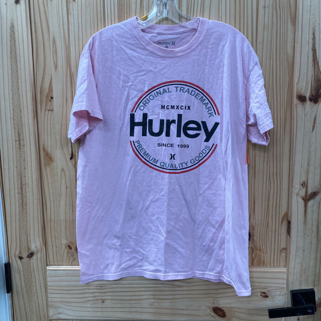 MENS HURLEY PINK SHIRT L