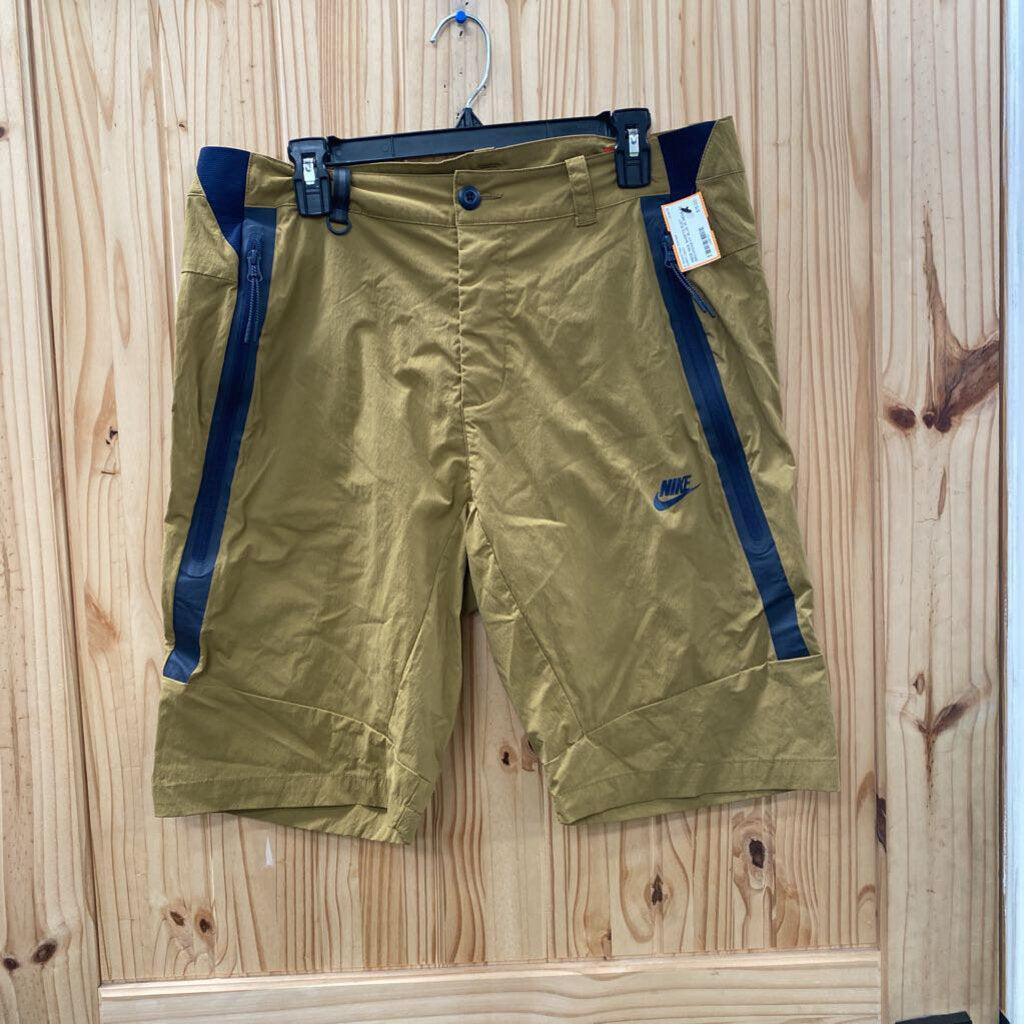 MENS NIKE SHORTS RUST BROWN/NAVY BLUE 36