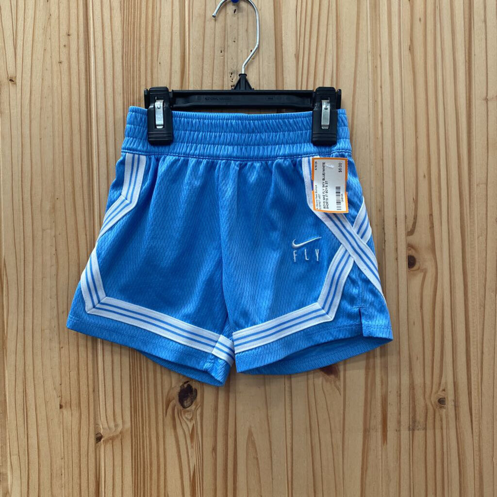BOYS NIKE FLY SKY BLUE/WHITE SHORTS 3T
