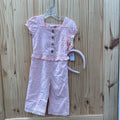 GIRLS LITTLE LASS ROMPER PEACH 2T NWT
