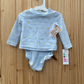GIRLS CARTERS 2PC SWIM SET LT BLUE W/LEMONS 6M NWT