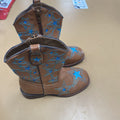 WONDER NATION TAN BOOTS W/BLUE STARS 10