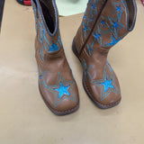 WONDER NATION TAN BOOTS W/BLUE STARS 10