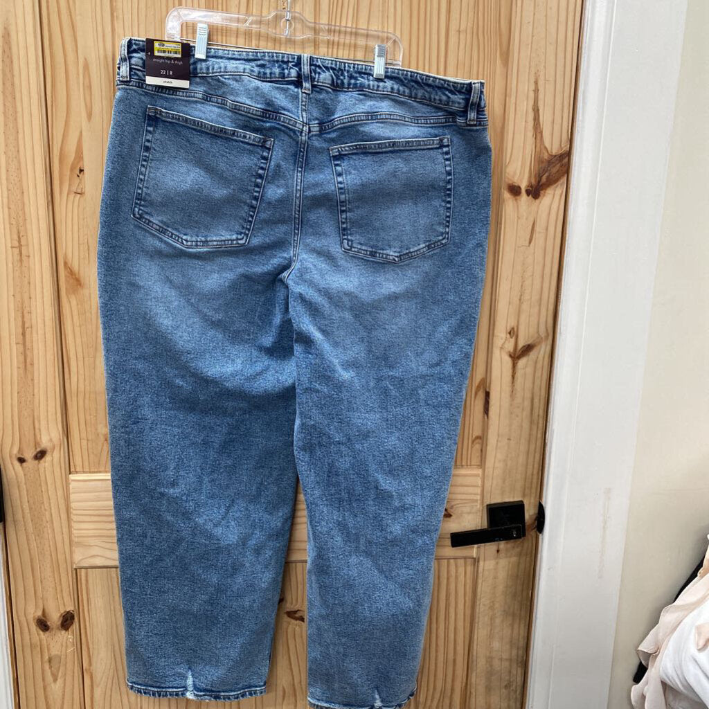 WOMENS AVA & VIV DENIM JEANS 22 NWT