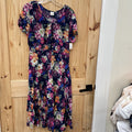 WOMENS BLAIR NAVY BLUE FLORAL DRESS PM