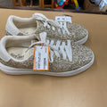 WOMENS HEY GIRL GOLD SPARKLY SHOES 9