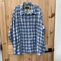 MENS REDHEAD LS BLUE PLAID BUTTON UP SHIRT 3XL