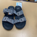 MADDEN NYC BLK/SILVER SANDALS 5