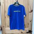 MENS OAKLEY SHIRT BLUE/NEON YELLOW SHIRT M