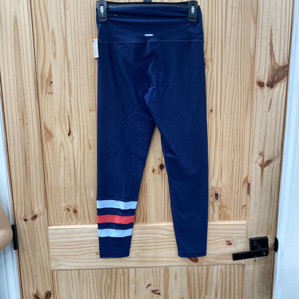 WOMENS AERIE NAVY BLUE/RED LEGGINGS M