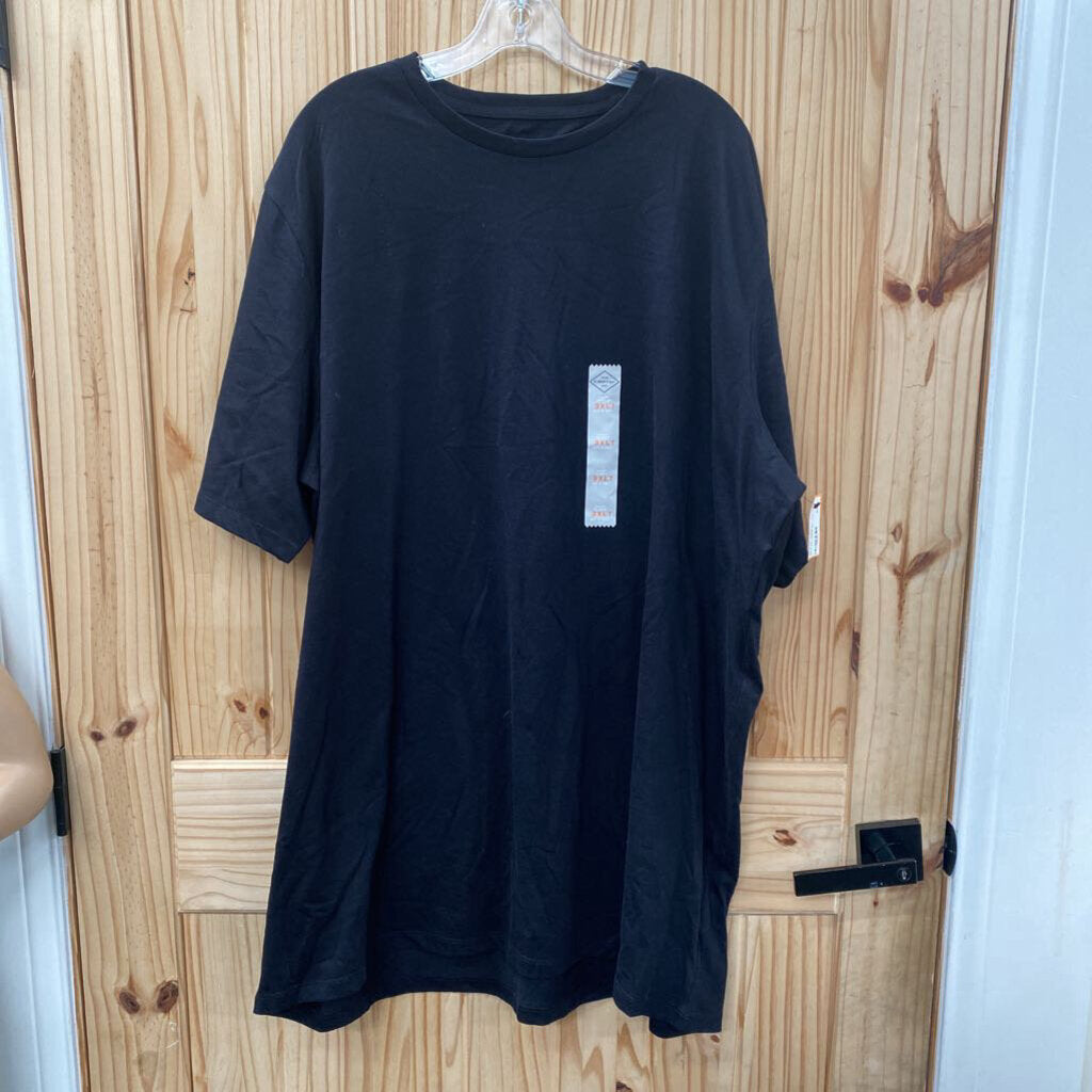 MENS ST. JOHNS BAY BLK SHIRT 3XLT NWT